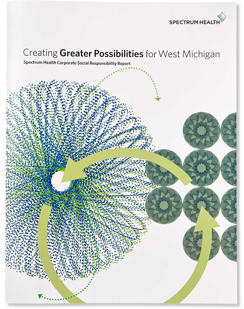 spectrum-health-system_social-resp_cover.jpg Art Direction by: Bart Crosby, Crosby Associates